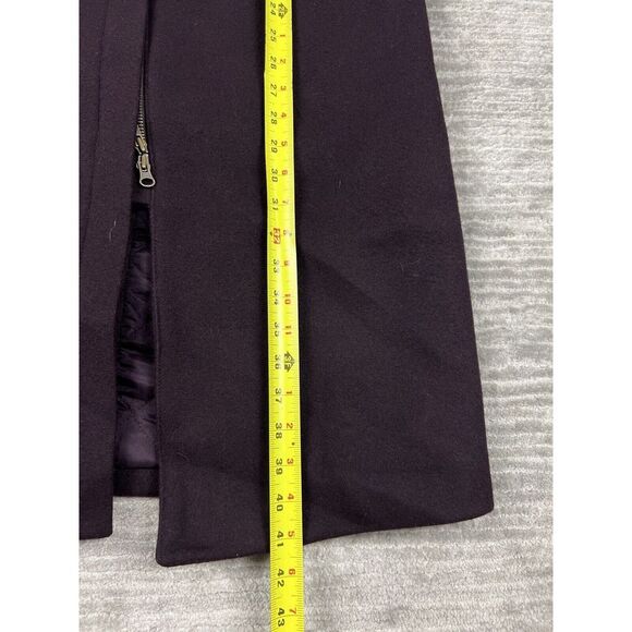 J Crew Jacket Womens Medium Purple Long‎ Full Zip Wool Blend Lined Pockets - Picture 6 of 13